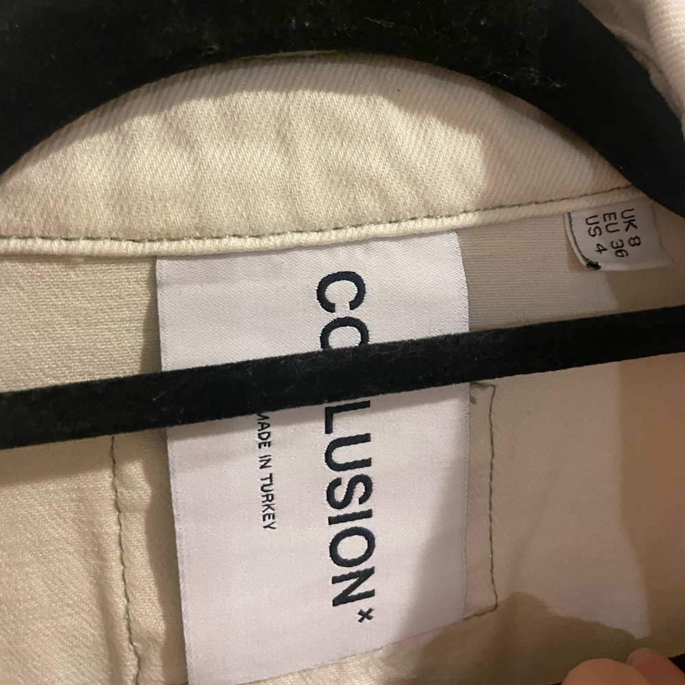 ASOS Cream Button-Front Mini Dress - Picture 8 of 9